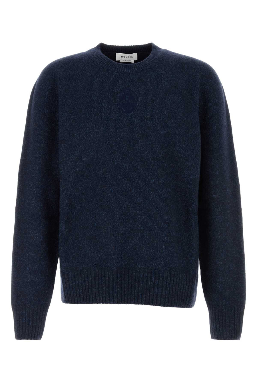 Alexander McQueen Neck 80% Wool sweater in navy