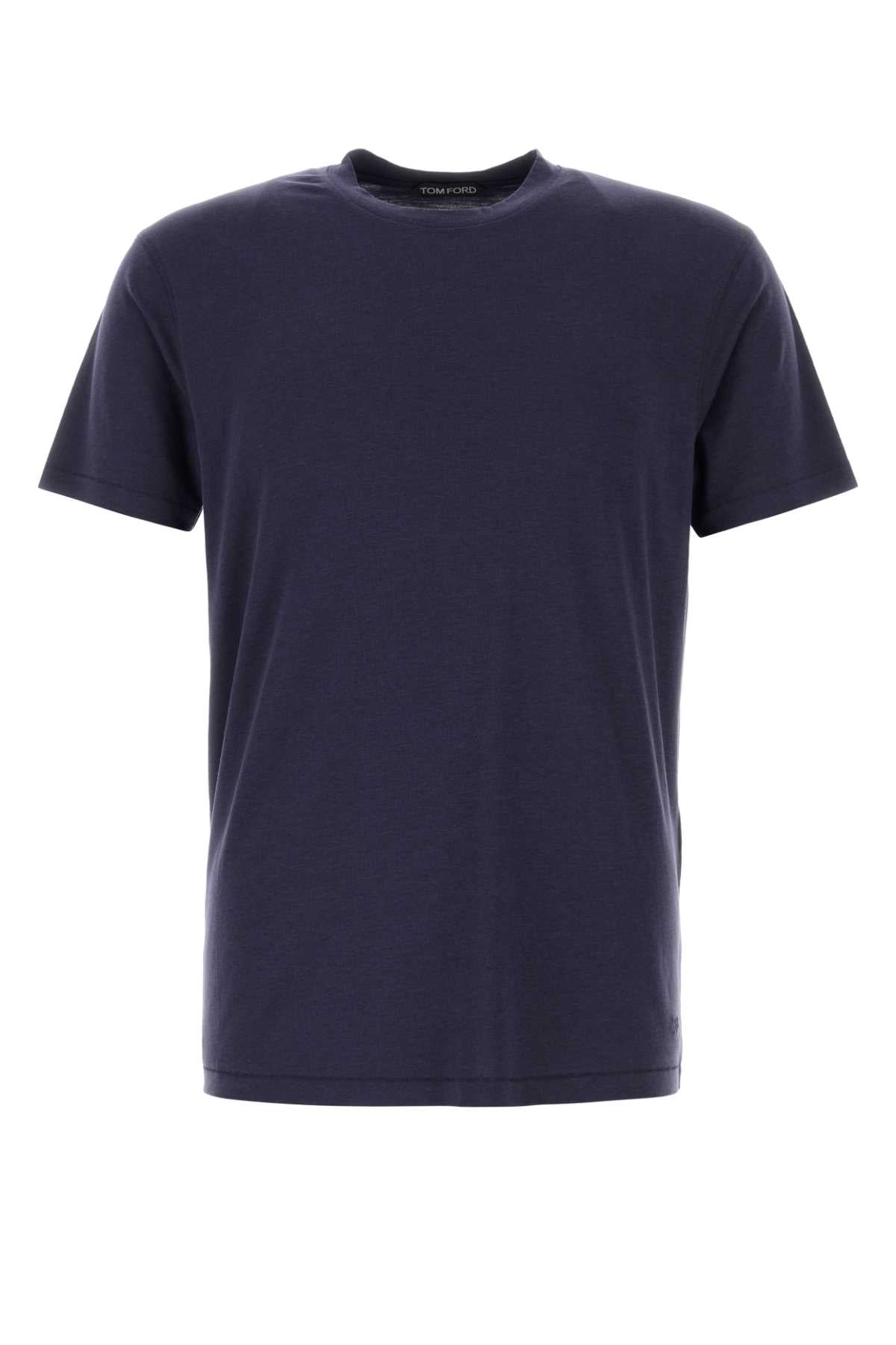 Navy Lyocell Cotton T-shirt