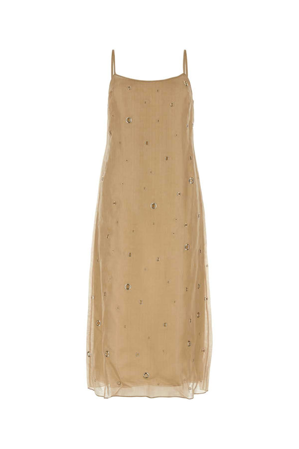 Prada 100% Silk dress in beige