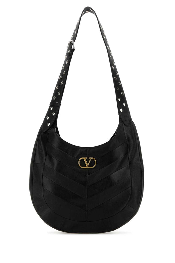 Valentino Garavani Exterior: 100% Leather shoulder bag in black