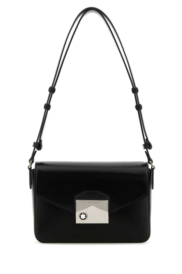 Montblanc Messenger Exterior: 100% Leather shoulder bag in black