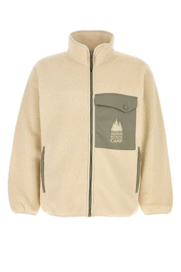 Maison Kitsune Fleece Exterior: 100% Polyester jacket in beige