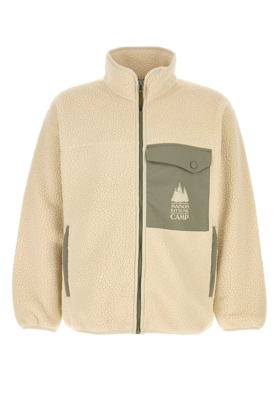 Maison Kitsune Fleece Exterior: 100% Polyester jacket in beige