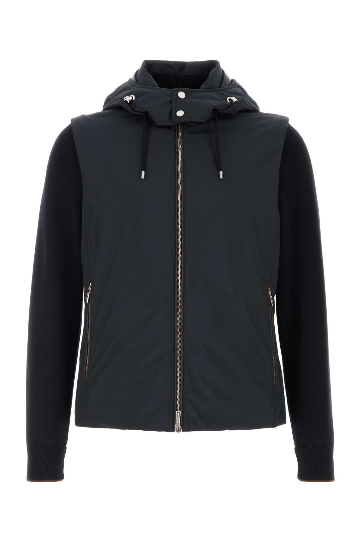 Dark Blue Polyester Evan Down Jacket Blu Piumini