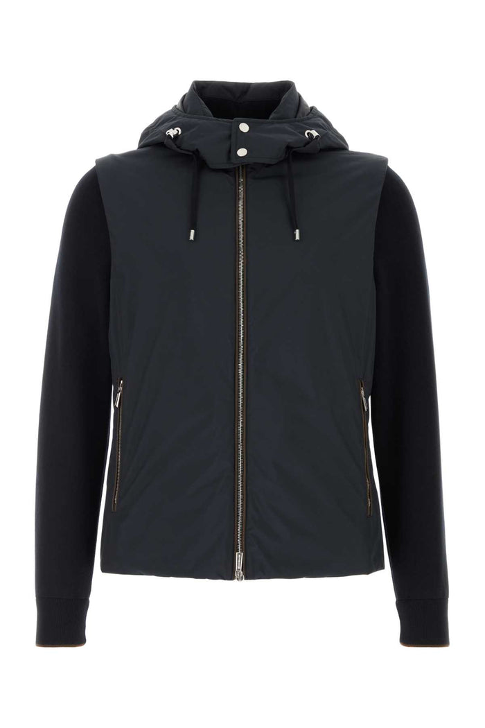 Dark Blue Polyester Evan Down Jacket Blu Piumini
