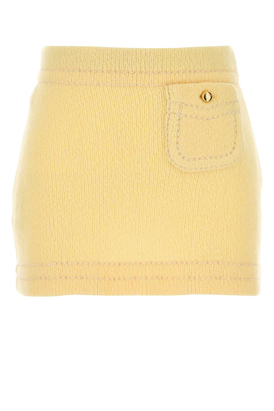 Prada 100% Cashmere skirt in yellow