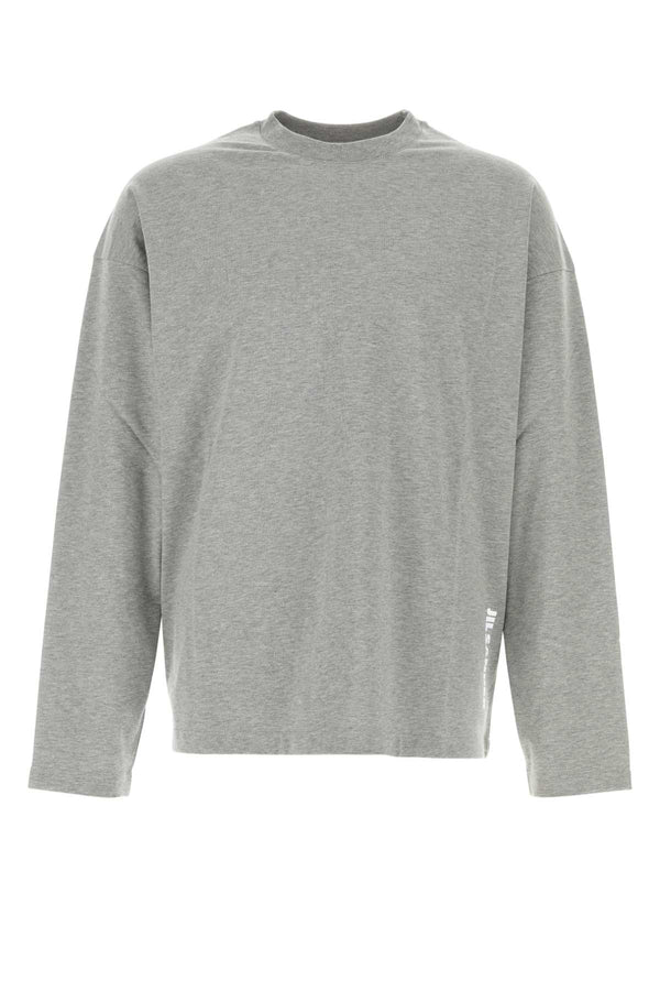 Jil Sander Exterior: 100% Cotton t-shirt in gray