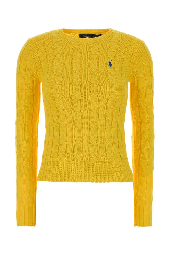 Yellow Cotton Sweater Traineryellow Exterior: Maglieria