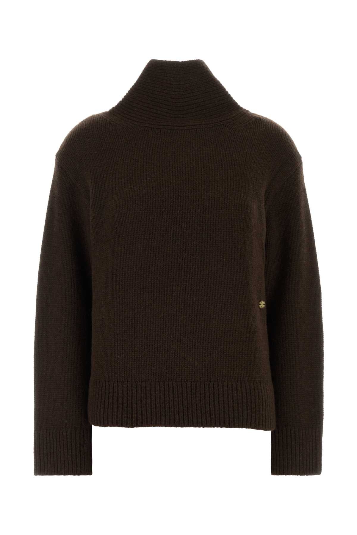 Brown Wool And Yak Sweater Shavedchocolate Exterior: Maglieria