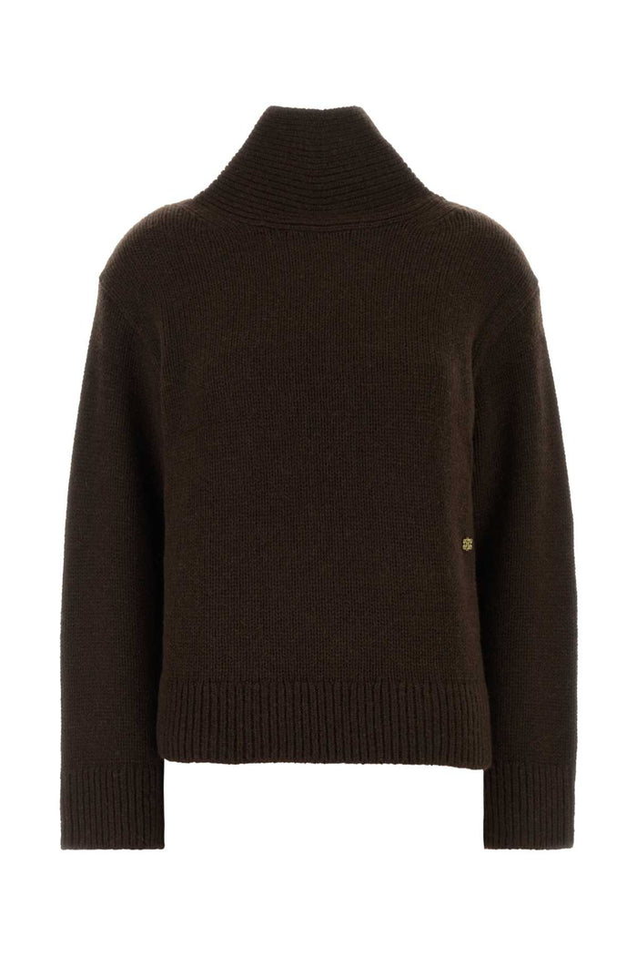 Brown Wool And Yak Sweater Shavedchocolate Exterior: Maglieria
