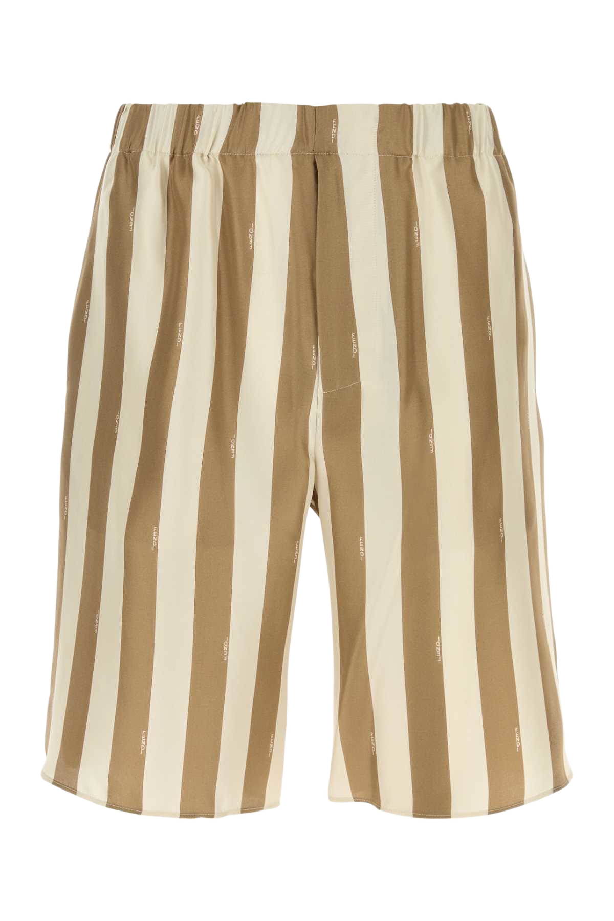 Printed Silk Bermuda Shorts Chantilly/nocciola Exterior