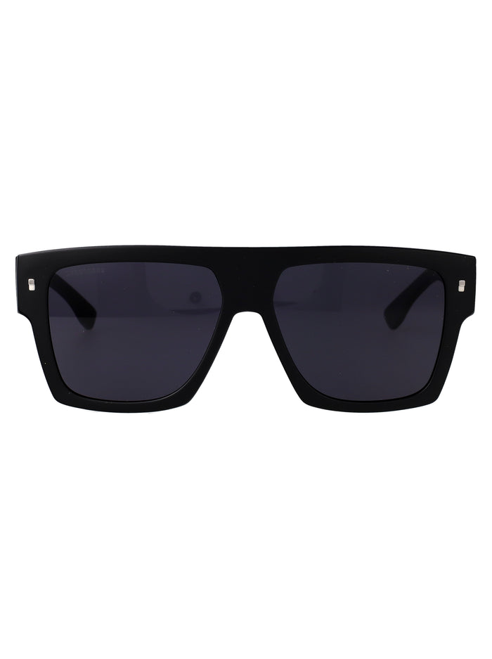 Icon 0030-S Matte Black Acetate Sunglasses