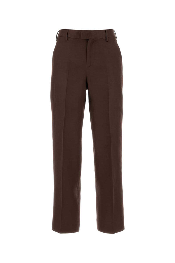 Pt Torino 46% Viscose trousers in brown