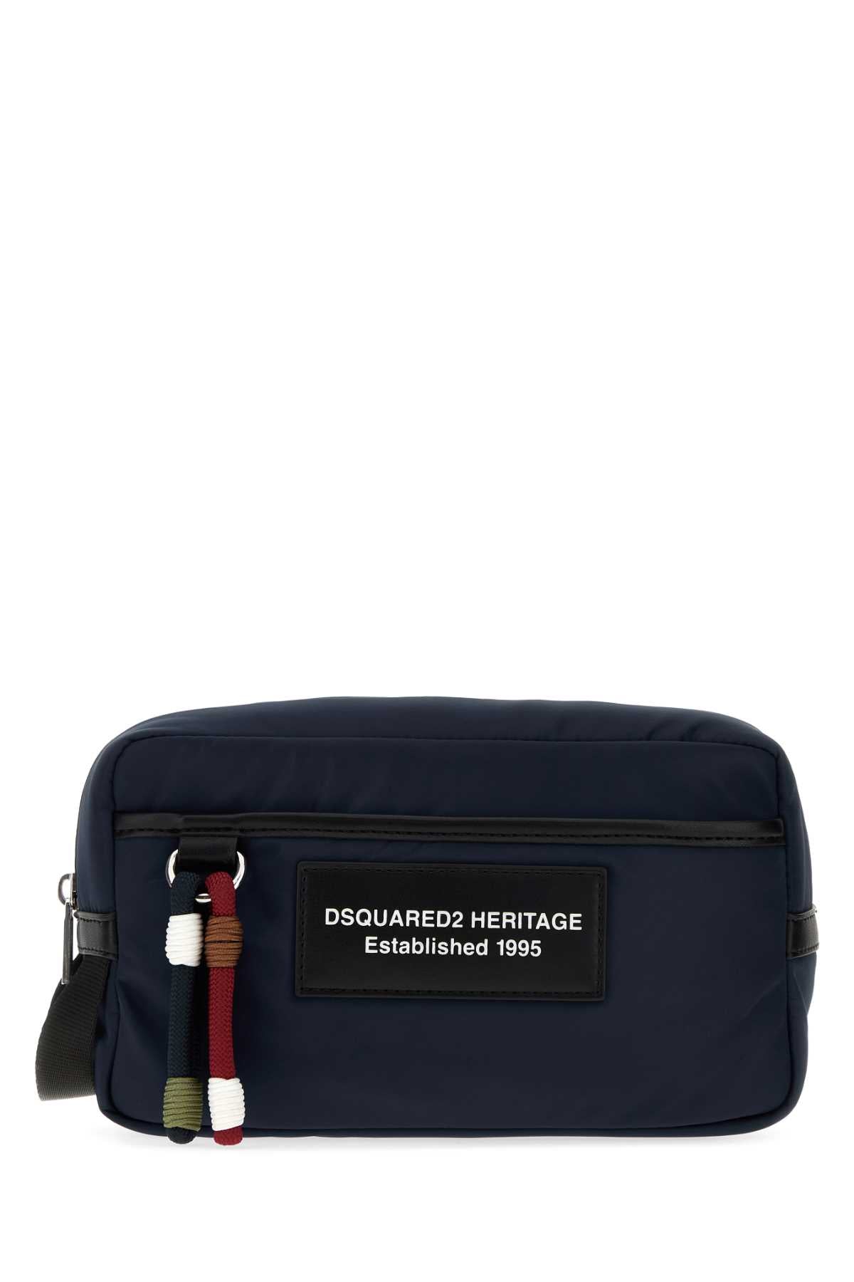 Navy Blue Fabric Beauty Case M1589