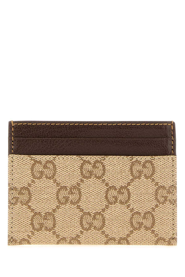 Gucci Card 45% cotton card case in beige