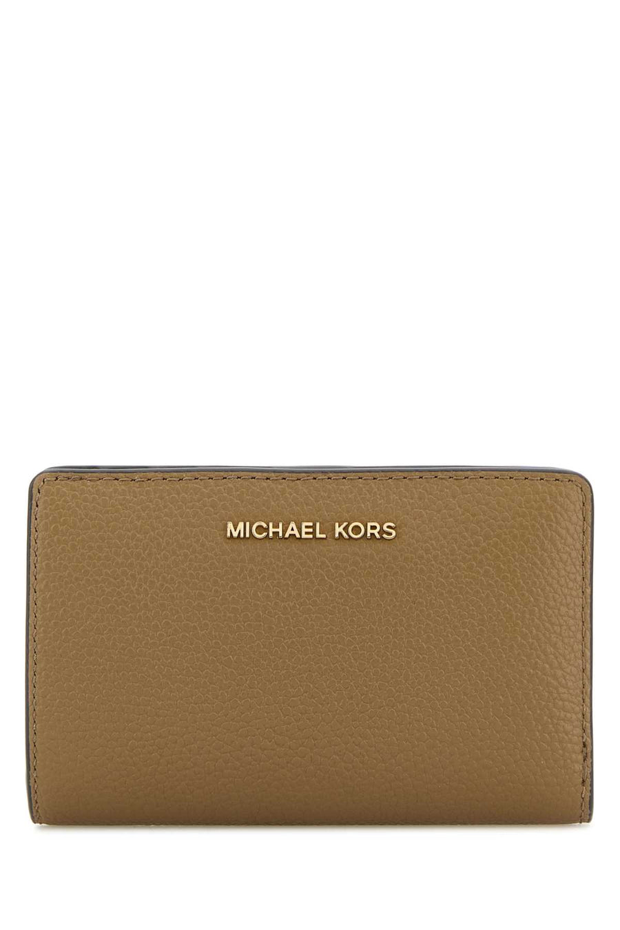 Michael By Michael Kors Exterior: 100% Leather Finishing: Golden metal wallet in beige