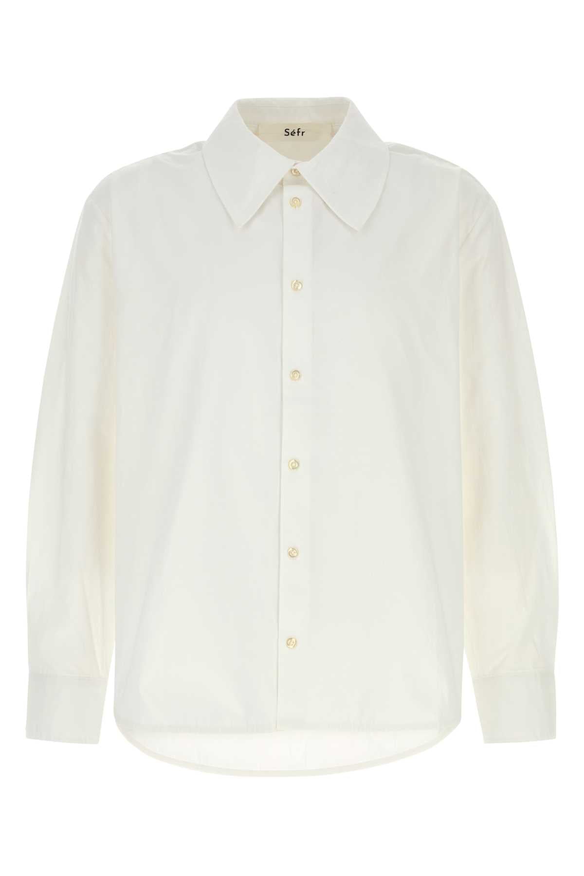 White Poplin Trino Shirt Whitefinepoplin Exterior: Cotton Camicie