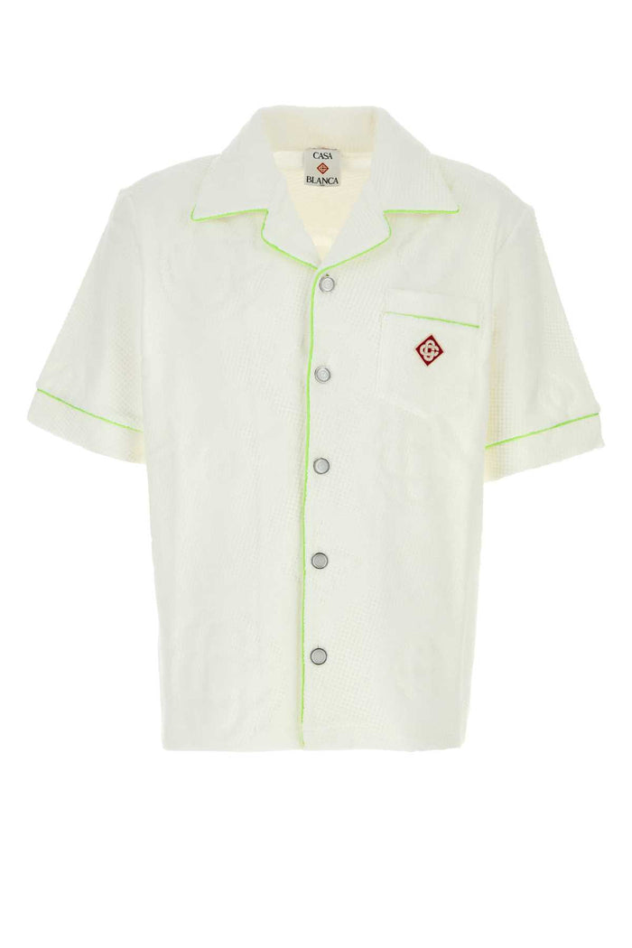 White Cotton Blend Shirt Camicie
