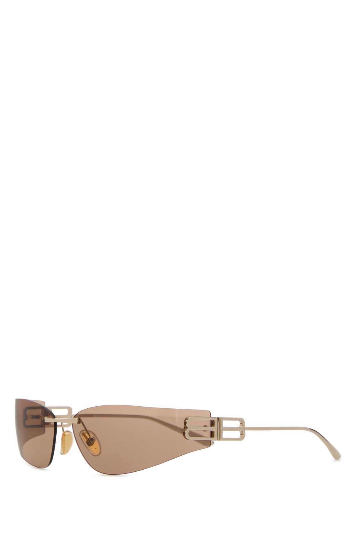 Gold Metal Gossip Sunglasses Gold/light Brown Occhiali Da Sole
