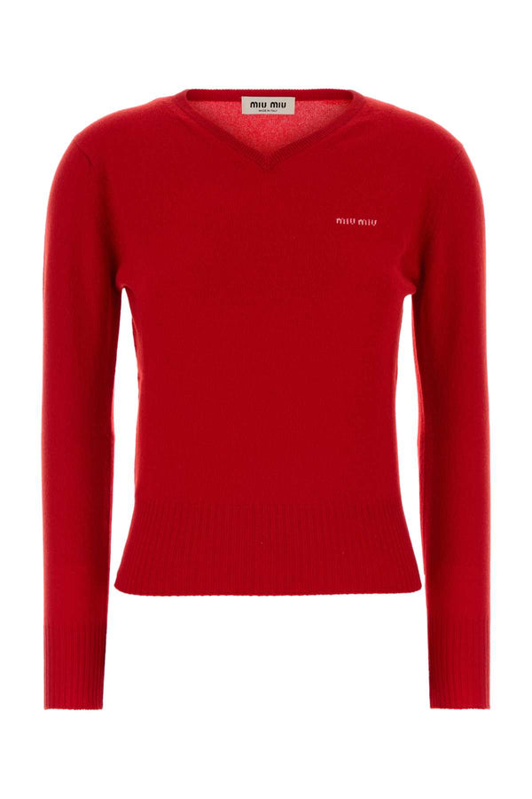 Miu Miu 100% Cashmere sweater in red