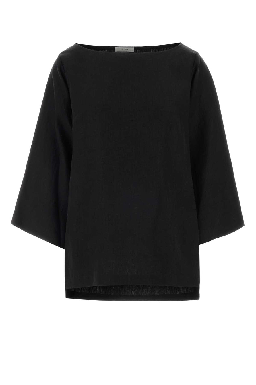 The Row 100% Linen blouse in black