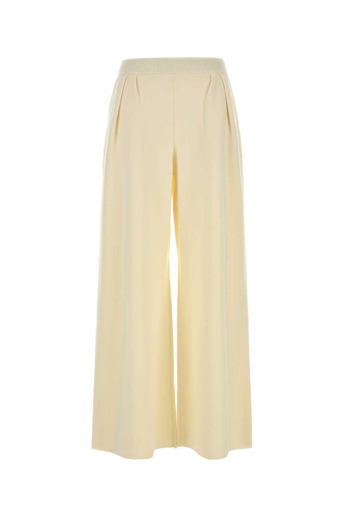 Ivoryy Wool Wide-Leg Bora Pant Seta Exterior: Virgin Pantaloni