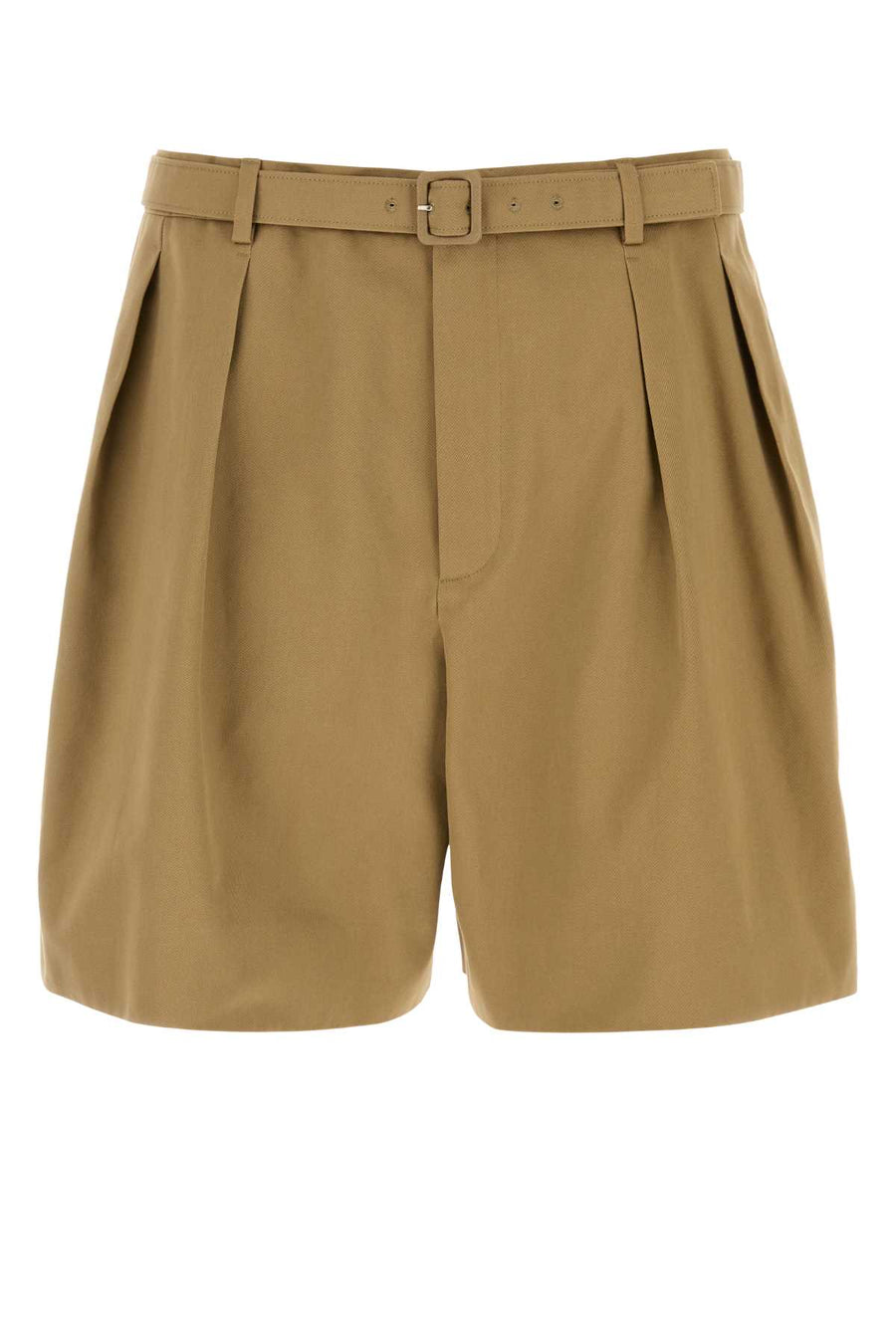 Saint Laurent 100% Cotton bermuda shorts in beige