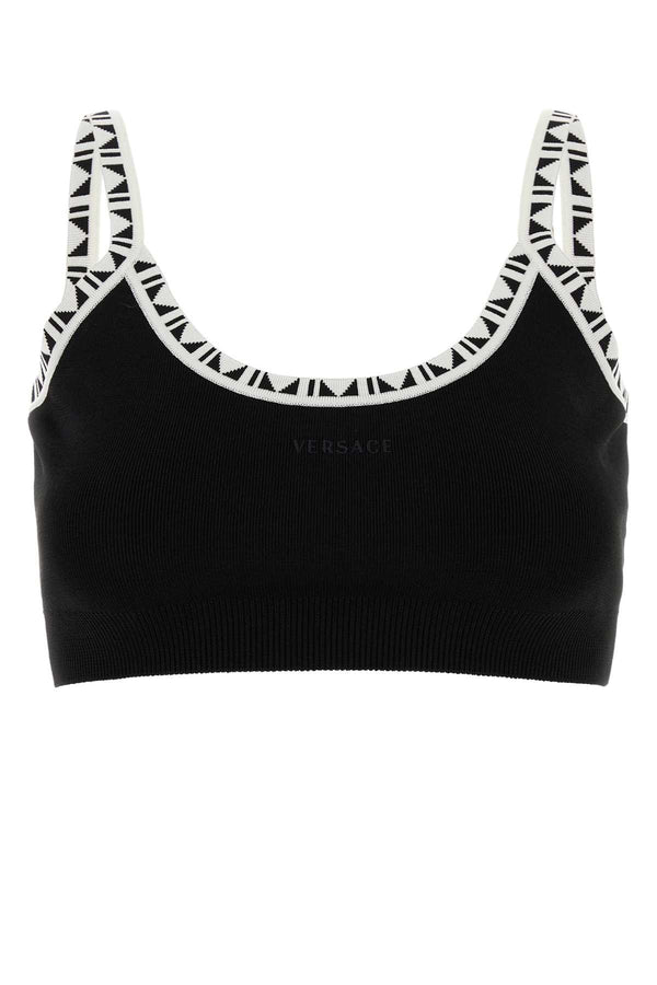 Versace 97% Viscose tank top in black