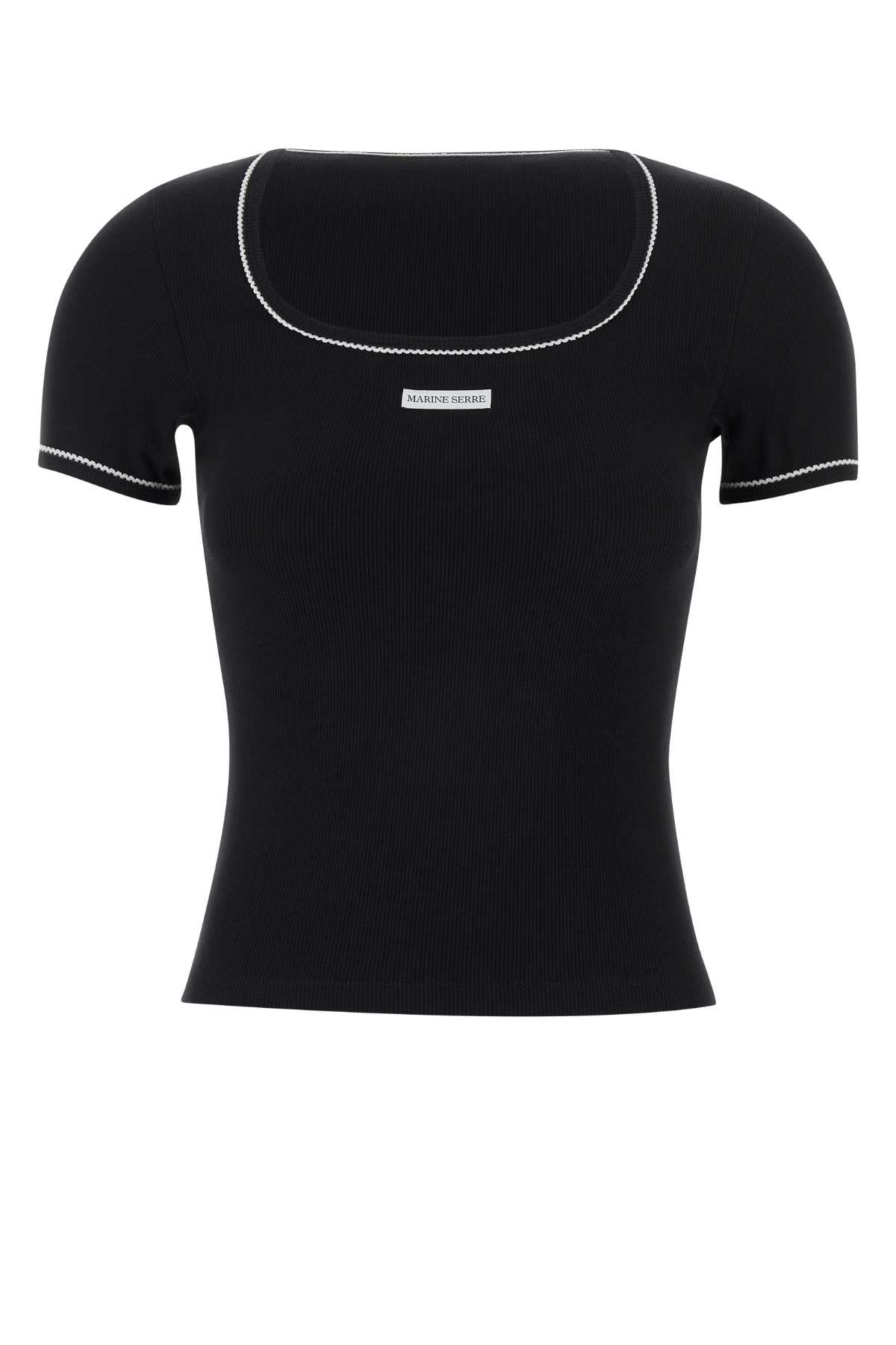 Bk99black Exterior: Cotton Elastan T-shirt