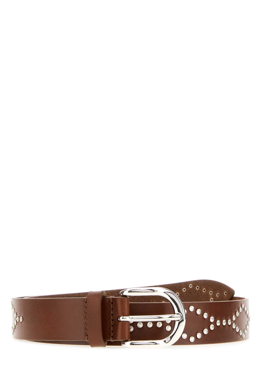 Brown Leather Liliana Belt Cognacsilver Cinture