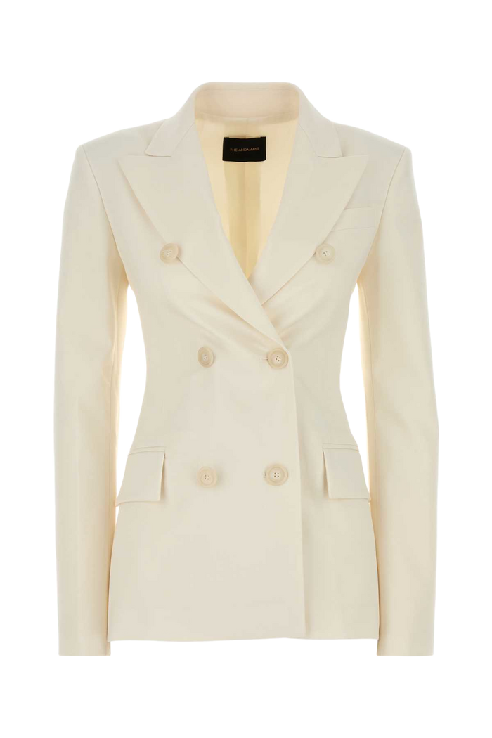 Ivory Stretch Gabardine Blazer Giacche E Gilet