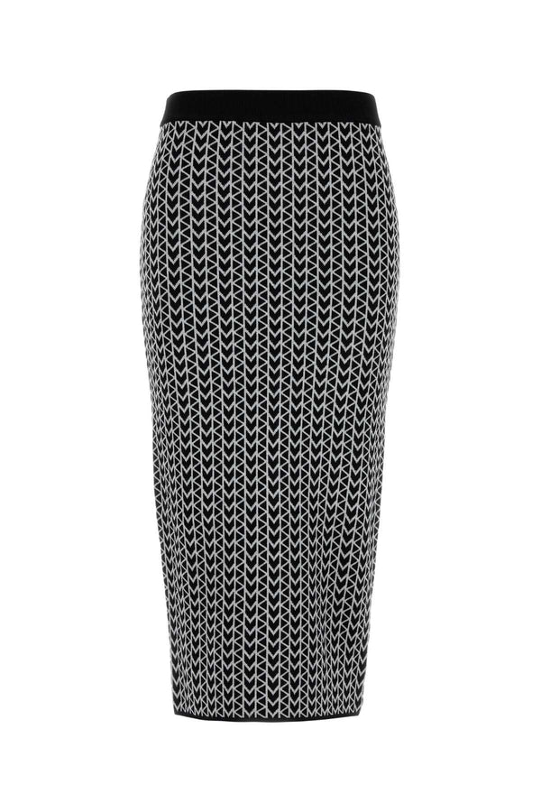 Michael By Michael Kors Jacquard 50% viscose skirt in gray