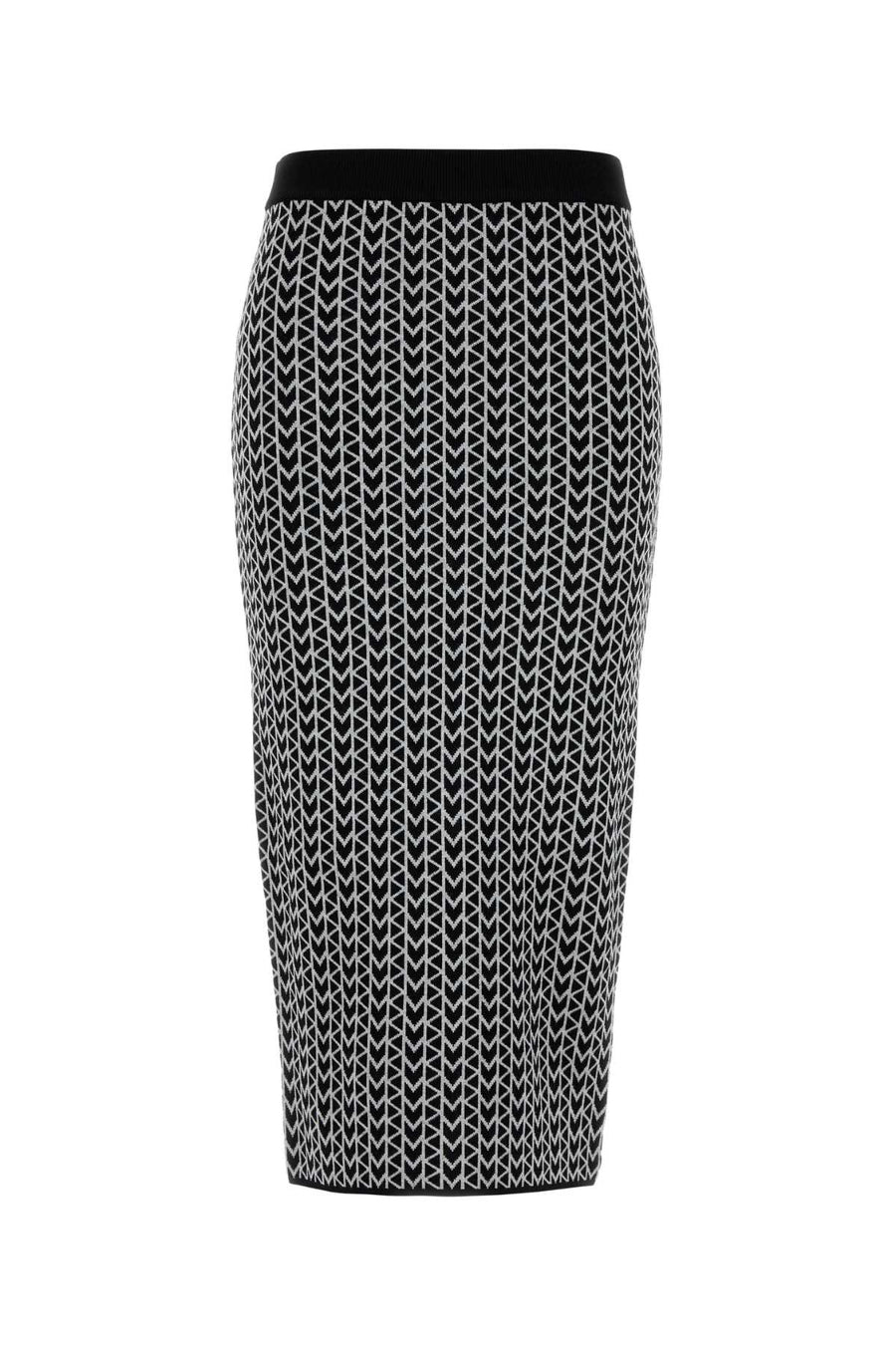 Michael By Michael Kors Jacquard 50% viscose skirt in gray
