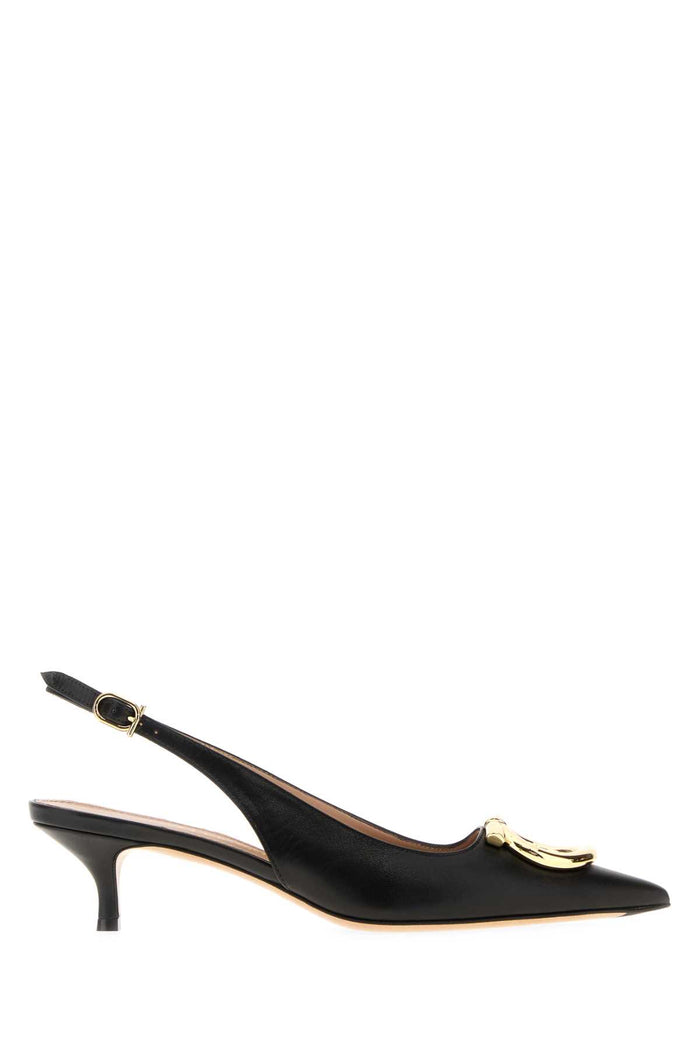 Black Leather Sara 40 Pumps Neroneroamaretti Scarpe Con Tacco