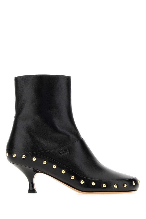 Chloé Exterior: 100% Leather boot in black