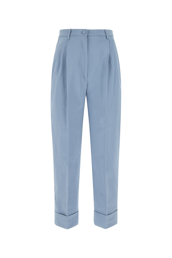 Hebe Studio Linen trousers in blue