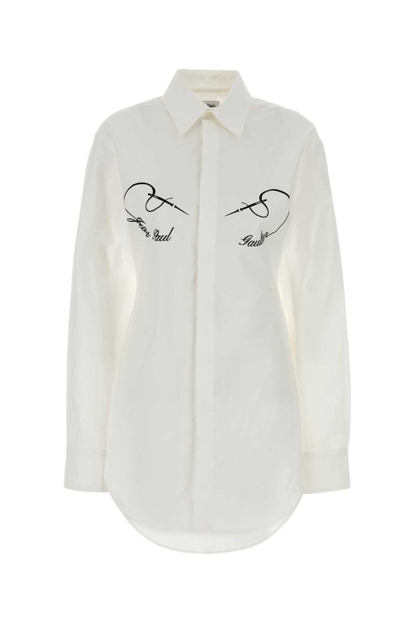 Jean Paul Gaultier With 97% Cotton shirt in white