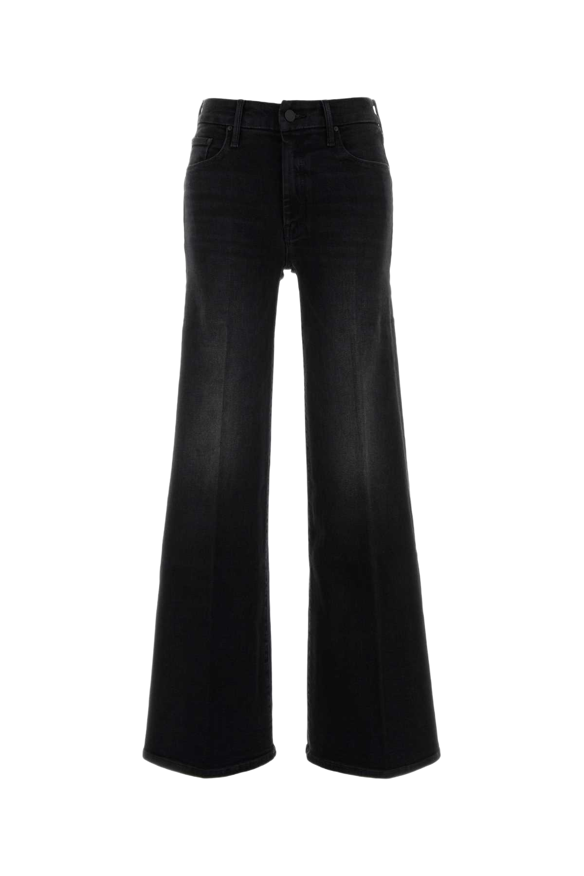 Black Stretch Denim The Roller Sneak Jeans Nero