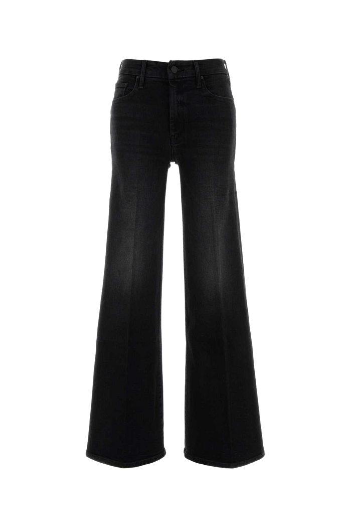 Black Stretch Denim The Roller Sneak Jeans Nero