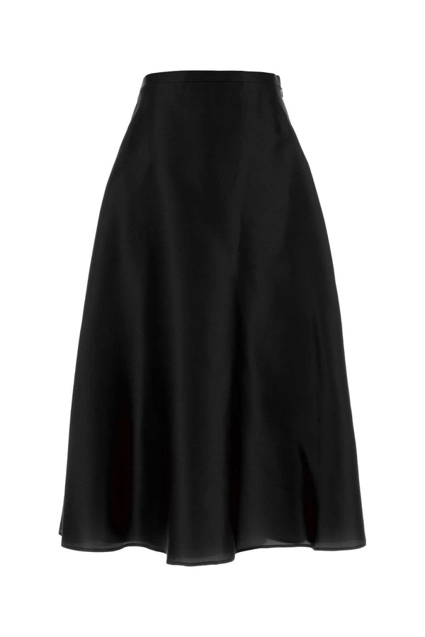 Alberta Ferretti Exterior: 100% Silk skirt in black