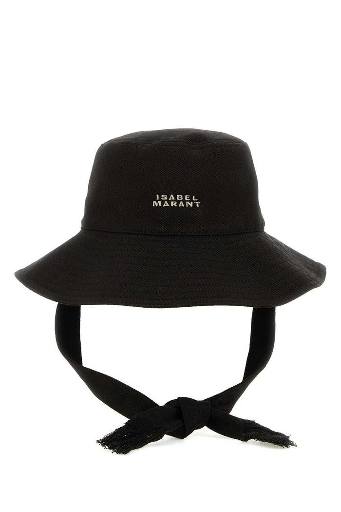 Black Canvas Bucket Hat Faded Cappelli E Fasce Per Capelli