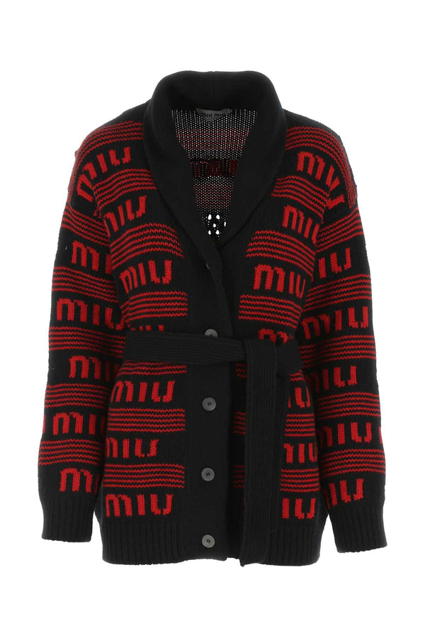 Miu Miu 100% Cashmere cardigan in black