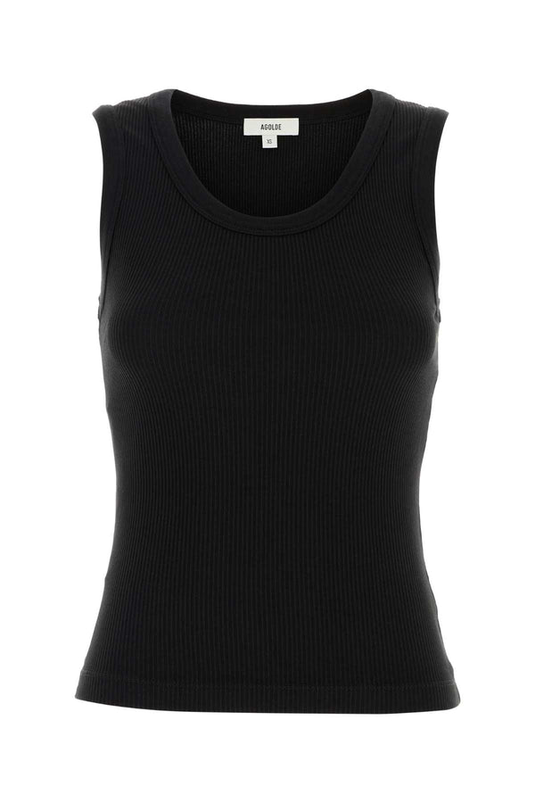 Agolde 49% Organic cotton tank top in black