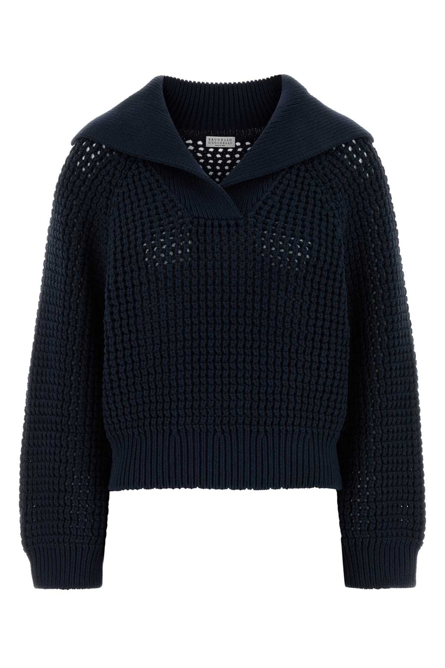 Brunello Cucinelli 74% Cotton 26% Nylon sweater in black