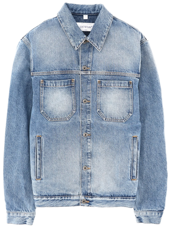 Denim Jacket With Print Cotton Sports