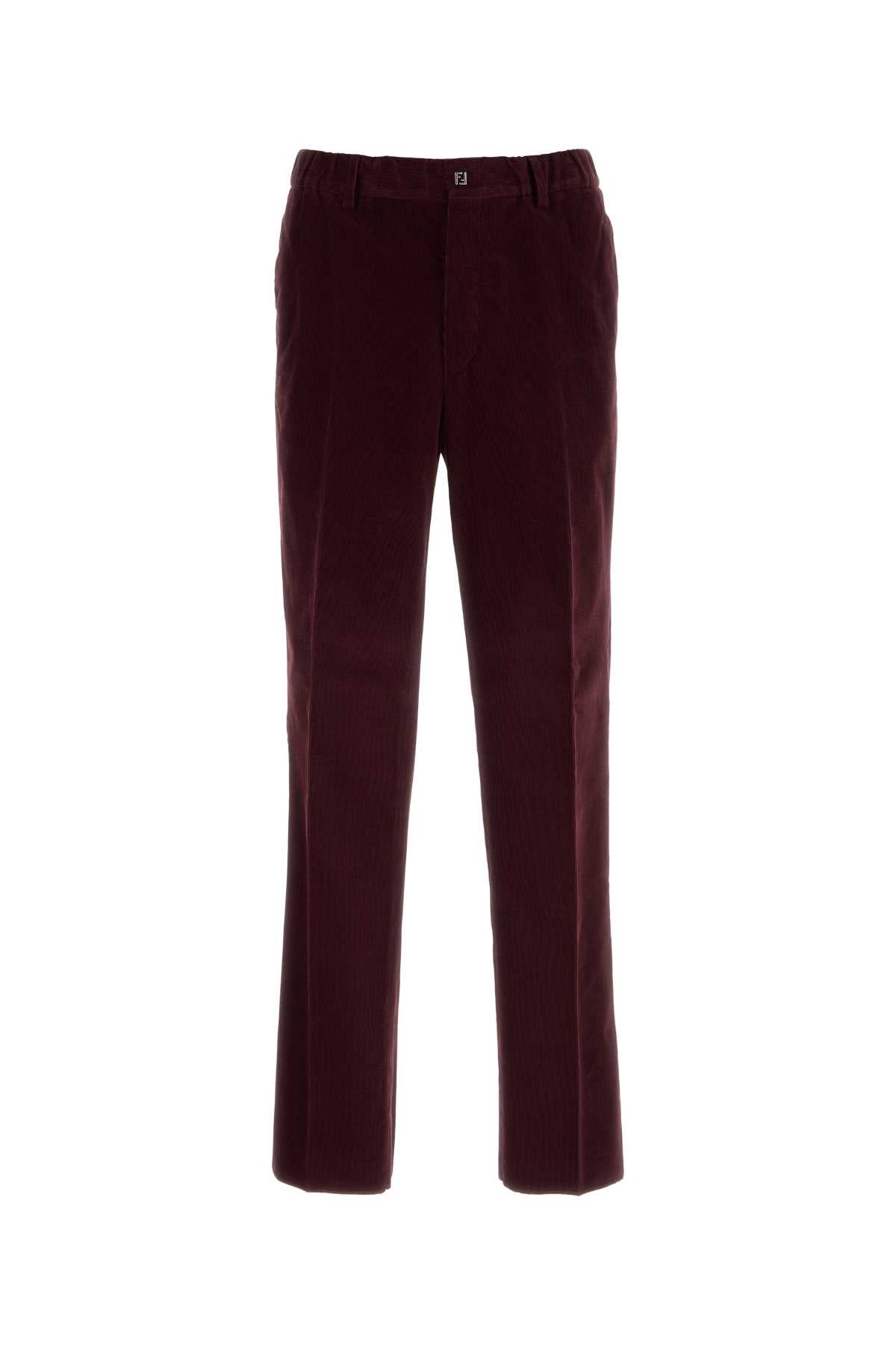 Burgundy Corduroy Pant Exterior: Cotton Pantaloni