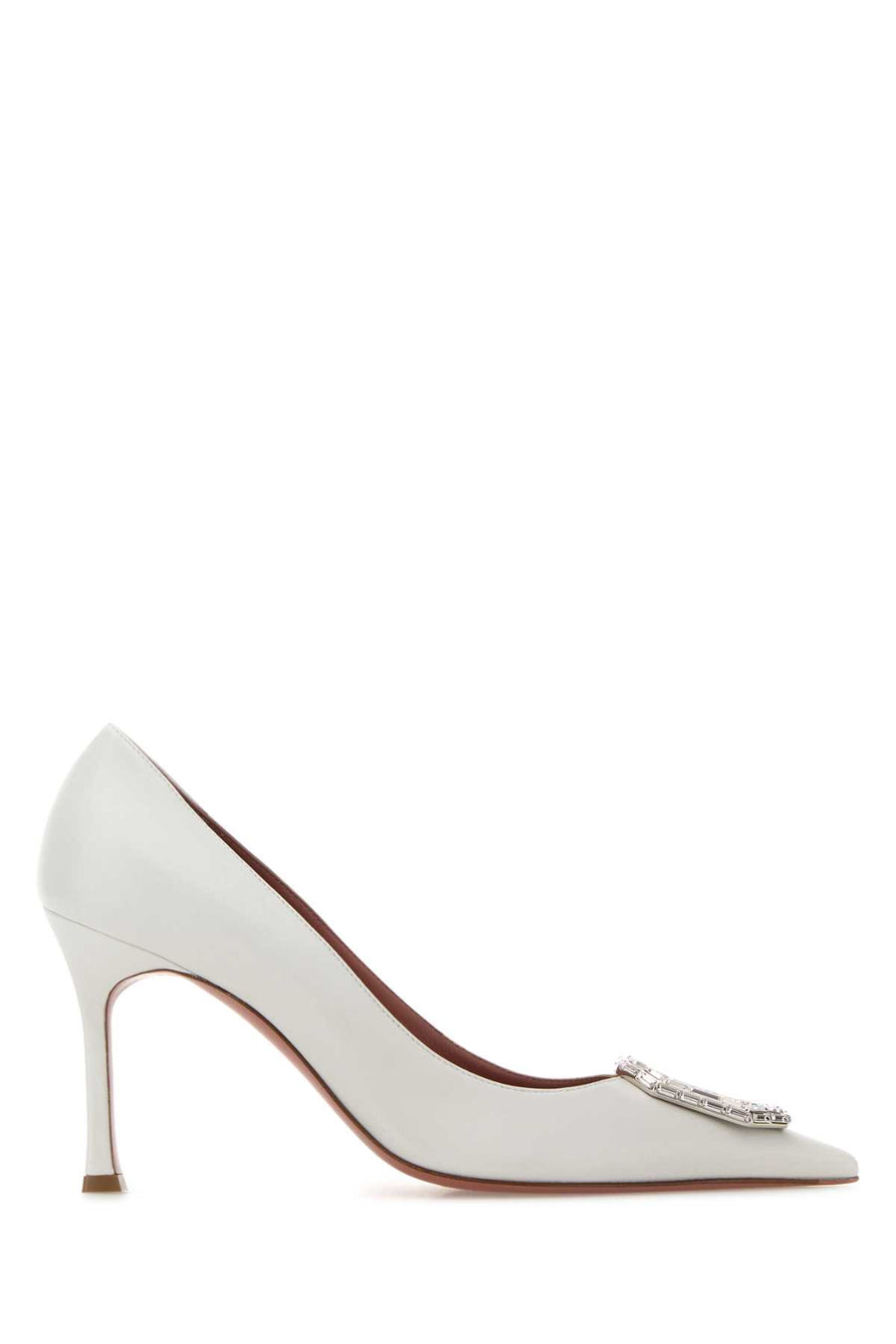 Amina Muaddi Pump Exterior: 100% Leather pump in white
