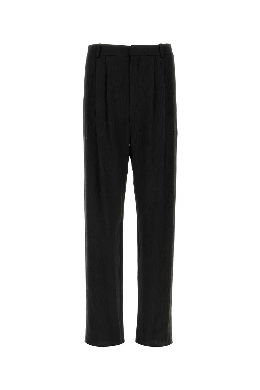 Saint Laurent Droit 100% Silk trousers in black