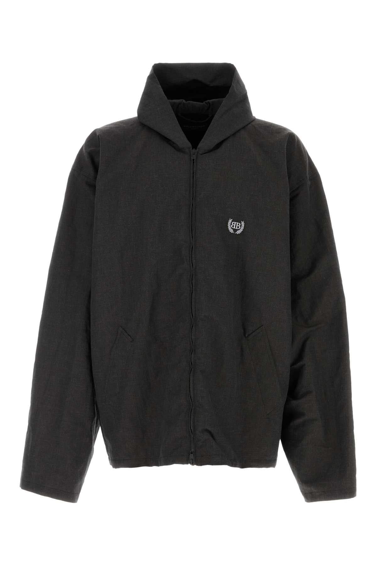 Slate Linen Blend Jacket Black Giacche E Gilet