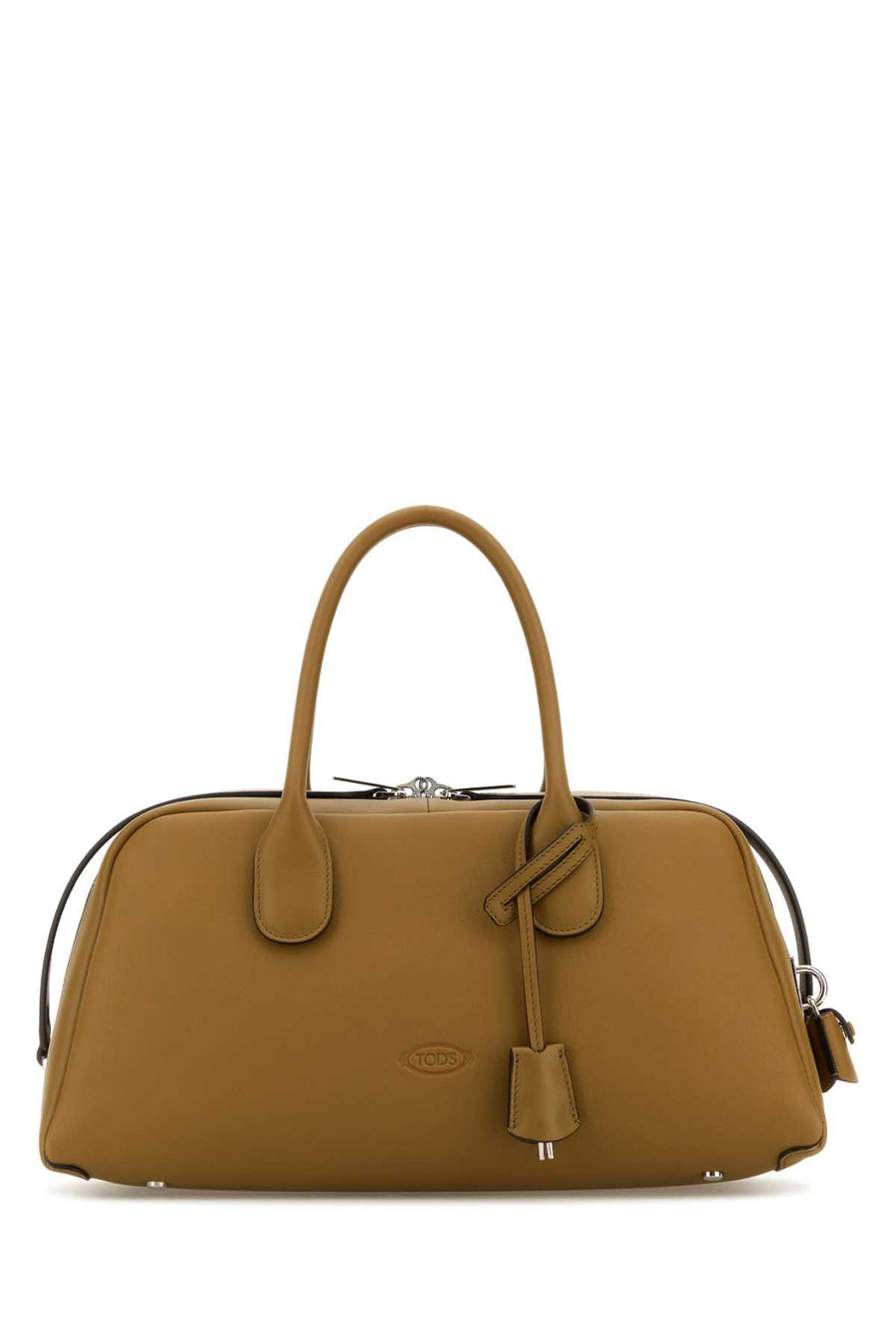 Tod's Exterior: 100% Calf; Lining: 100% Fabric; Finishing: Silver metal top handle bag in beige